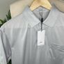 Arne Polo Shirt Mens Medium Light Grey Short Sleeve Preppy Image 3