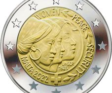 Malta 2 Euro Commemorative Coin 2022 - UN Security Council Resolution on Women, Peace and Security. Uncirculated.