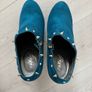 Bottle Green Platform High Heel shoe boots 7 Image 4