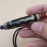 Vintage 5 Eyes Agate Bead Amulet pendant Necklace Image 7