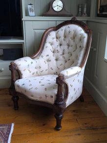 c1870s Victorian Button Back Armchair