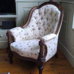 c1870s Victorian Button Back Armchair