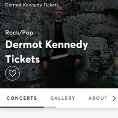 Dermot Kennedy Seated tickets 12th July
