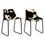 Dining Chairs 2 pcs Genuine Goat Leather Image 3