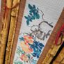 Antique handpainted bamboo screen Image 5