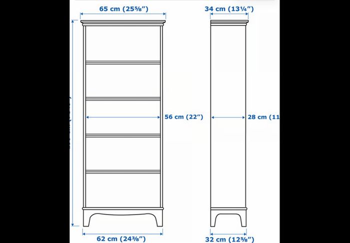 LOMMARP Bookcase IKEA, beige, 65x199 cm