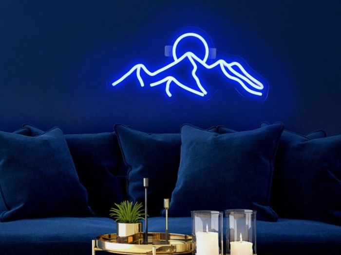 Desert Sunset Neon Light Sign Blue Led Neon Signs for Bedroom Landscape Shape Neon Wall Lights Light Signs Custom Made Neon Lights (FREE POSTAGE)