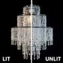 3-Tier Clear Chandelier Light Shade | Lamp Shade for Pendant Light Ceiling Light Shade Acrylic Crystal Chandelier Easy Fit Lampshades for Ceiling Lights for Living Room Bedroom Kitchen Hallway (FREE SHIPPING) Image 4