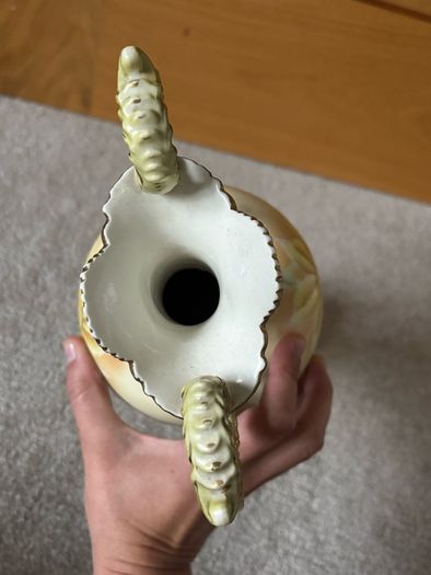 Large Antique Hand Painted Vase