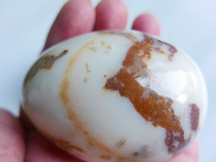 Vintage Polished Marble Onyx Stone Eggs X 3