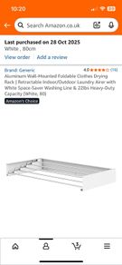 Folding clothes rails x2