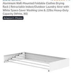 Folding clothes rails x2