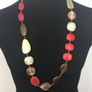 M&s Ladies Gold Tone  Mixed Large Flat Beaded Statement Necklace Image 2