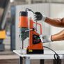 agnetic Drill, 1550W Motor 50 mm Coring Diameter, 13000 N Magnetic Force, 0-550 RPM Variable Speed, Portable Electric Mag Drill Press Drilling Machine for Metal Surface, Home Improvement Image 8