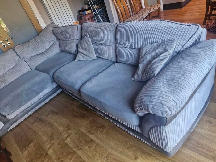 Large grey corner sofa