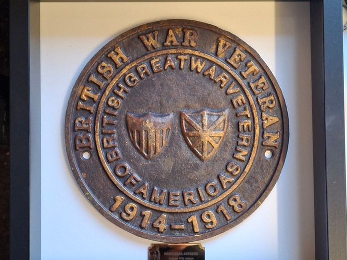 World war 1 plaque