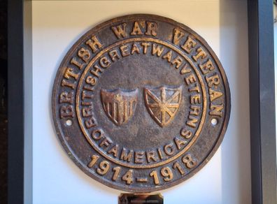 World war 1 plaque