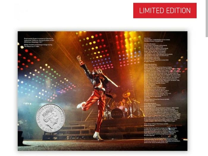 limited edition sliver coin Rock band Queen