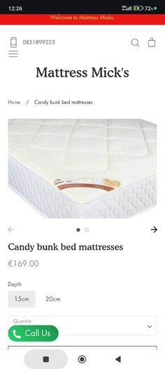 Brand new Candy bunk bed mattress