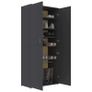 Shoe Cabinet Grey 80x39x178 cm Chipboard Image 2