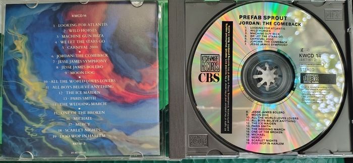 Prefab Sprout - Jordan: The Comeback CD (1990) Pop Rock EX+