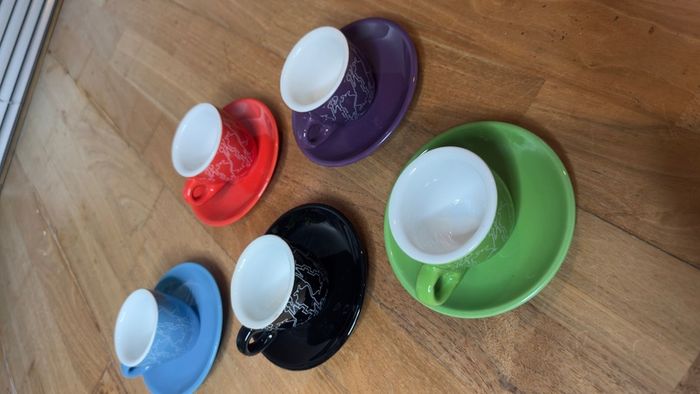 Bialetti Espresso Cups with Matching Saucers.