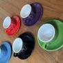 Bialetti Espresso Cups with Matching Saucers. Image 2