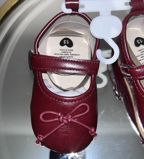 Baby Girls Wine Shoes. Size 13