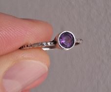 Silver ring size J 1/2