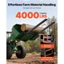 Pallet Forks, 1814 kg Clamp on Pallet Forks, 149 cm Total Length Heavy-Duty Tractor Fork with Adjustable Stabilizer Bar for Tractor Attachments, Loader Bucket, and Skid Steer, Black Image 5