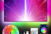 Backlight, 23ft Lights for 70-100 Inch, RGB With Remote, Music Sync Bluetooth APP Control Strip USB Powered for Bedroom/Gaming Room