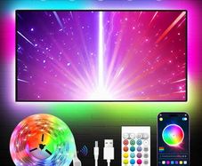 Backlight, 23ft Lights for 70-100 Inch, RGB With Remote, Music Sync Bluetooth APP Control Strip USB Powered for Bedroom/Gaming Room