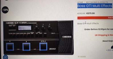 boss GT1 multi effects