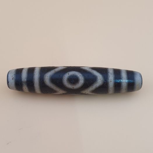 Vintage Antique inspired Himalayan Tibetan 3 Eyes Agate Gemstone Bead Amulet Pendant