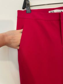 Hot pink straight leg trousers