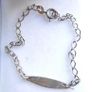 Vintage Silver Silver 925 ID Bar Chain Bracelet length 7,5" - 1,9g Image 8