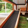 Turtle house, small pet enclosure, 2 rooms, 2 floors, windows, ramps, accessories, wood, steel, yellow Image 2