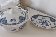 Royal Staffordshire Old Pekin Blue and White Plate and Bowl