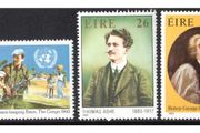1985 Ireland Anniversaries; Anniversary of First Irish UN Peacekeeping Force, Thomas Ashe &amp; George Berkeley Commemorative Stamps Mint Never Hinged (MNH)