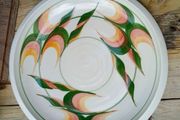 pottery platter, Stoneware Jackson, pottery plate, round platter