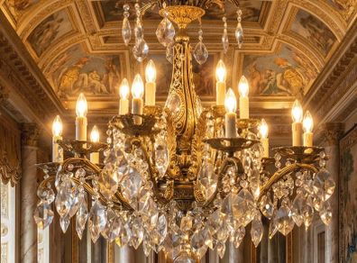 Good quality for a medium priced large chandelier