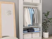 Wardrobe High Gloss White 100x50x200 cm Chipboard