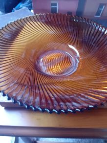 Amber Glass Bowl