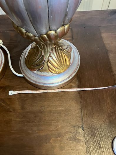 Two large table lamps - Gold & Silver