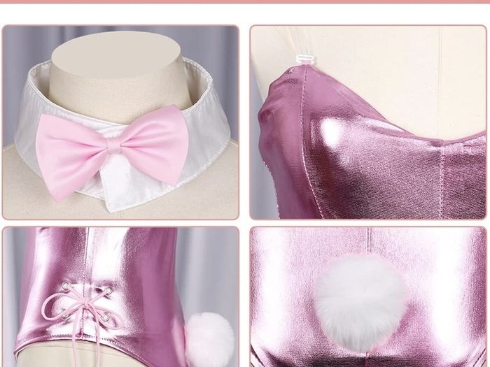 12 Pieces  Bunny Girl Outfit  Bunny Body with Bunny Ears and Fishnet Socks