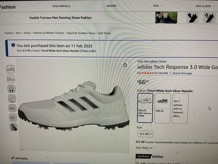 Adidas tech response 3.0 wide golf shoes 6.5-7