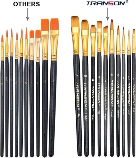 20pcs Bulk Art Painting Brush Set for Acrylic Watercolor Gouache Hobby Craft Face Painting