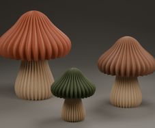 Woodland Mushroom | Ribbed Autumn Decor