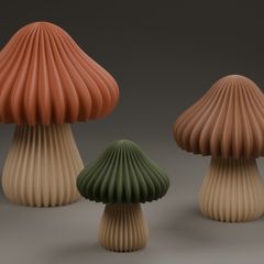 Woodland Mushroom | Ribbed Autumn Decor