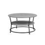 Coffee table with 2 shelves concrete grey Image 2